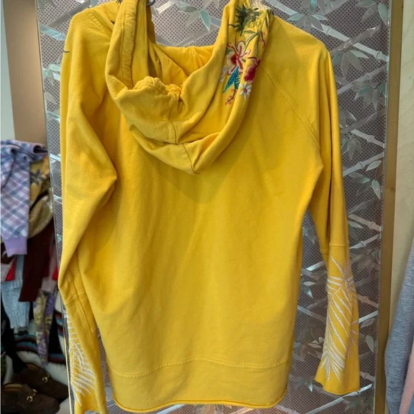 Johnny Was Yellow V-Neck Sweater with Floral Embroidery - Picture 5 of 5